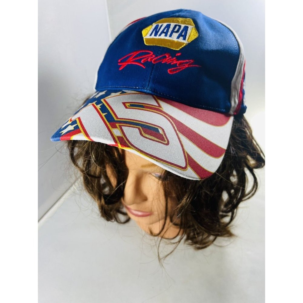 Napa Official Racing #15 Red White & Blue With Stars Adjustable Baseball Hat Cap - Picture 3 of 10
